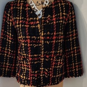 A New Day Black, Red, and Yellow Plaid Blazer